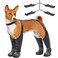 Idepet Dog Suspender Boots Tall Dog Boots AntiSlip Fall Waterproof Shoes Leggings Adjustable Suspender Boots for Winter Snow Rain Hiking Paws Protector 6 Black