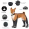 Idepet Dog Suspender Boots Tall Dog Boots AntiSlip Fall Waterproof Shoes Leggings Adjustable Suspender Boots for Winter Snow Rain Hiking Paws Protector 6 Black