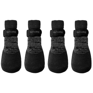 FouFou Dog 82541 2017 Rubber Dipped Socks Small Black