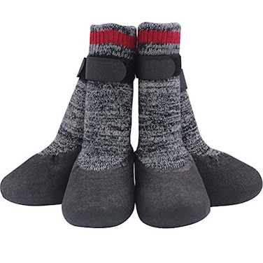 Mihachi Dog Socks Rubber Sole Paw Protectors with Straps Traction Control AntiSlip Waterproof Boots Winter Paw Protectors