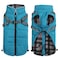 Geyecete Winter Warm Coat Waterproof Jacket with Harness Traction BeltPet Outdoor Jacket for Medium Small Dogs Blue