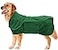 Geyecete Dog Drying Coat Dog Bathrobe Towel Microfibre Fast Drying Super Absorbent Pet Cat Bath Robe Towel Luxuriously Soft Green XXL
