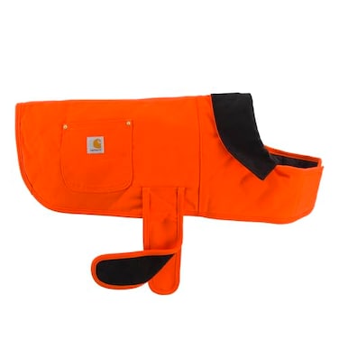 Carhartt Firm Duck Insulated Dog Chore Coat Durable Weather Resistant Jacket for Cold and Windy Conditions Hunter OrangeBrass Medium