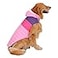 HDE Dog Puffer Jacket Fleece Lined Warm Dog Parka Winter Coat with Harness Hole Pink Stripe XL