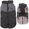 JoyDaog Warm Fleece Dog Coats for Medium DogsDRings Waterproof Puppy Jacket for Cold WinterBlack L