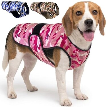 LUCOLOVE Dog Cooling Vest 2Layer Cooling with Soft Microfiber Fabric Lightweight Adjustable and Comfortable UV Protection for Small to Large Dogs Relief in Hot Weather Pink Medium