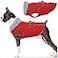 Lelepet Warm Dog Coat Waterproof Dog Jacket Reflective Fleece Vest with Adjustable Buckle Hook Loop Windproof Winter Jacket Dogs Coats for Small Medium Large Dogs Red S