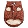JoyDaog 2 Layers Fleece Lined Warm Dog Jacket for Winter Cold WeatherSoft Windproof Medium Dog CoatBrown L
