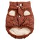 JoyDaog 2 Layers Fleece Lined Warm Dog Jacket for Winter Cold WeatherSoft Windproof Medium Dog CoatBrown L