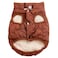JoyDaog 2 Layers Fleece Lined Warm Dog Jacket for Puppy Winter Cold WeatherSoft Windproof Small Dog CoatBrown S