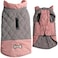 Vecomfy Reversible Dog Coats for Small Dogs Waterproof Warm Puppy Jacket for Cold WinterPink and Grey S