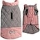Vecomfy Reversible Dog Coats for Small Dogs Waterproof Warm Dog Jacket for Cold WinterPink and Grey M