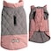 Vecomfy Reversible Dog Coats for Small Dogs Waterproof Warm Dog Jacket for Cold WinterPink and Grey M