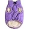 JoyDaog 2 Layers Fleece Lined Warm Dog Jacket for Winter Cold WeatherSoft Windproof Medium Dog CoatPurple L