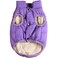 JoyDaog 2 Layers Fleece Lined Warm Dog Jacket for Winter Cold WeatherSoft Windproof Medium Dog CoatPurple L