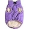 JoyDaog 2 Layers Fleece Lined Warm Dog Jacket for Puppy Winter Cold WeatherSoft Windproof Small Dog CoatPurple M