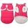 JoyDaog Shawl Design Fleece Lined Warm Dog Jacket for Puppy Winter Cold WeatherSoft Windproof Small Dog CoatPink S
