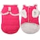 JoyDaog Shawl Design Fleece Lined Warm Dog Jacket for Puppy Winter Cold WeatherSoft Windproof Small Dog CoatPink S