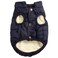 JoyDaog 2 Layers Fleece Lined Warm Dog Jacket for Puppy Winter Cold WeatherSoft Windproof Small Dog CoatBlue S