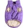 JoyDaog 2 Layers Fleece Lined Warm Dog Jacket for Puppy Winter Cold WeatherSoft Windproof Small Dog CoatPurple XS