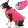 Gooby Padded Vest Dog Jacket Solid Pink Large Warm Zip Up Vest Fleece Jacket with Dual D Ring Leash Water Resistant for Small to Medium Dogs