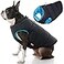 Gooby Padded Vest Dog Jacket Solid Black Medium Warm Zip Up Vest Fleece Jacket with Dual D Ring Leash Water Resistant for Small to Medium Dogs