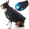 Gooby Padded Vest Dog Jacket Solid Black Medium Warm Zip Up Vest Fleece Jacket with Dual D Ring Leash Water Resistant for Small to Medium Dogs