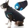 Gooby Padded Vest Dog Jacket Solid Black Medium Warm Zip Up Vest Fleece Jacket with Dual D Ring Leash Water Resistant for Small to Medium Dogs