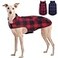 Kuoser Reversible Winter Coat British Style Jacket for Small Medium Dogs Warm Windproof Puppy Cold Weather Vest Red M