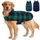 Kuoser Reversible Dog Jacket Warm Winter Coat for Medium Large Dogs Warm Windproof Pet Cold Weather Clothes Green XL