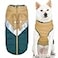 Gooby Mountaineer Dog Jacket Sand Medium Warm Zip Up Coat with Lift Handle and Dual O Ring Leash Water Resistant for Small to Medium Dogs