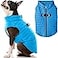 Gooby Puffer Vest Blue XSmall Ultra Thin Zip Up Windbreaker with Dual D Ring Leash Water Resistant Dog Sweater Coat for Small Dogs