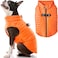 Gooby Puffer Vest Dog Jacket Orange XSmall Ultra Thin Zip Up Wind Breaker with Dual D Ring Leash Water Resistant for Small to Medium Dogs