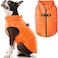 Gooby Puffer Vest Dog Jacket Orange XSmall Ultra Thin Zip Up Wind Breaker with Dual D Ring Leash Water Resistant for Small to Medium Dogs