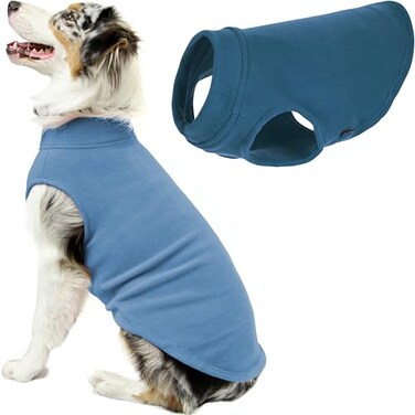 Gooby Stretch Fleece Vest Pullover Fleece Vest Jacket Sweater for Dogs Steel Blue 3XLarge