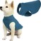 Gooby Stretch Fleece Vest Pullover Fleece Vest Jacket Sweater for Dogs Steel Blue Small