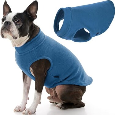 Gooby Stretch Fleece Vest Pullover Fleece Vest Jacket Sweater for Dogs Steel Blue 2XLarge