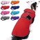 MIGOHI Reflective Waterproof Dog Coat Medium Red Fleece Lined Stormguard