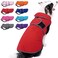 MIGOHI Reflective Waterproof Dog Coat Medium Red Fleece Lined Stormguard