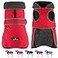 Dogcheer Dog Coat Waterproof Dog Jacket Reflective Pet Winter Coat with Adjustable Hook Loop Christmas Puppy Fleece Jacket Warm Turtleneck Snowsuit for Small Medium Large Dogs Red L