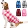 Kuoser Dog Winter Coat Windproof Dog Fleece Jacket British Style Plaid Cold Weather Doggie Vest Coats Reversible Cozy Warm Pet Clothes Apparel for Medium Dogs M