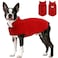 DENTRUN Reversible Dog Coat Windproof Polar Fleece Vest with Reflective Neck Strips Hook Loop Closures Sleeveless Cold Weather Jacket for Large Dogs XL