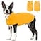 DENTRUN Reversible Dog Coat Windproof Polar Fleece Vest with Reflective Neck Strips Hook Loop Closures Sleeveless Cold Weather Jacket for Medium Large Dogs L Dogs Winter Outerwear