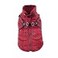 Puppia Wilkes Winter Dog Coat with Integrated Harness No Pull Cold Weather Waterproof Warm Fleece Back Zipper for Small Medium Dog Wine Small