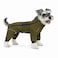 Lovelonglong Warm Dog Coat Double Layers Dog Vest 4 Legs Covered Windproof Waterproof Reflective Olive XS