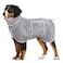 HhiMyOct Dog Bathrobe Towel Drying Coat Super Absorbent Dog Towels Bath Robe for Drying Dogs Large Soft Adjustable Collar Belly Strap Fast Drying Coat Pet Dog Cat Bath Robe Towel Grey XXLarge