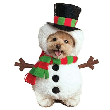 Rubies Walking Snowman Pet Costume for Dogs or Cats Medium
