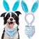 BoomBone Dog Bunny Ears Headband and Pet Easter Bandana