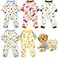 URATOT 5 Styles Soft Puppy Rompers Cute Pet Clothes Onesies for Dog Cat Small