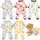 URATOT 5 Styles Soft Puppy Rompers Cute Pet Clothes Onesies for Dog Cat Small